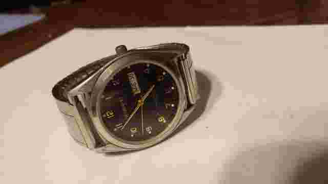 Vintage Wrangler Watch Mens Date Silver Tone Quartz Untested Needs Battery