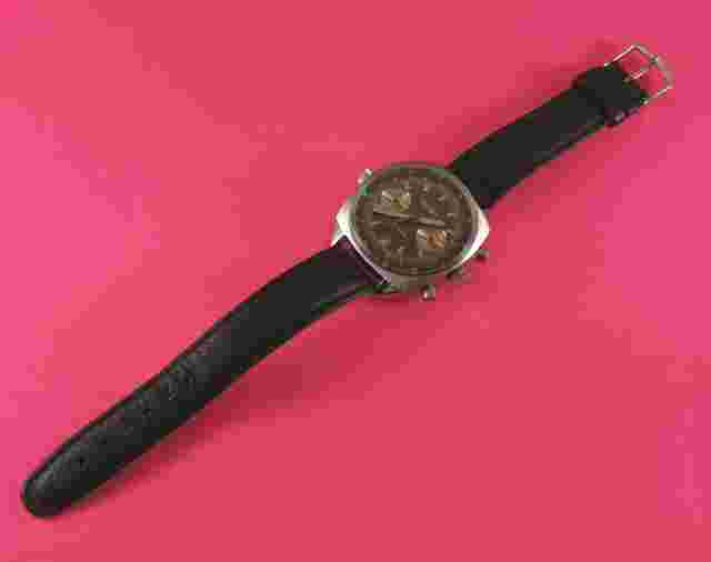 Vintage POLJOT Men's Russia Wrist Watch Chronograph 25 Jewels Wind-Up