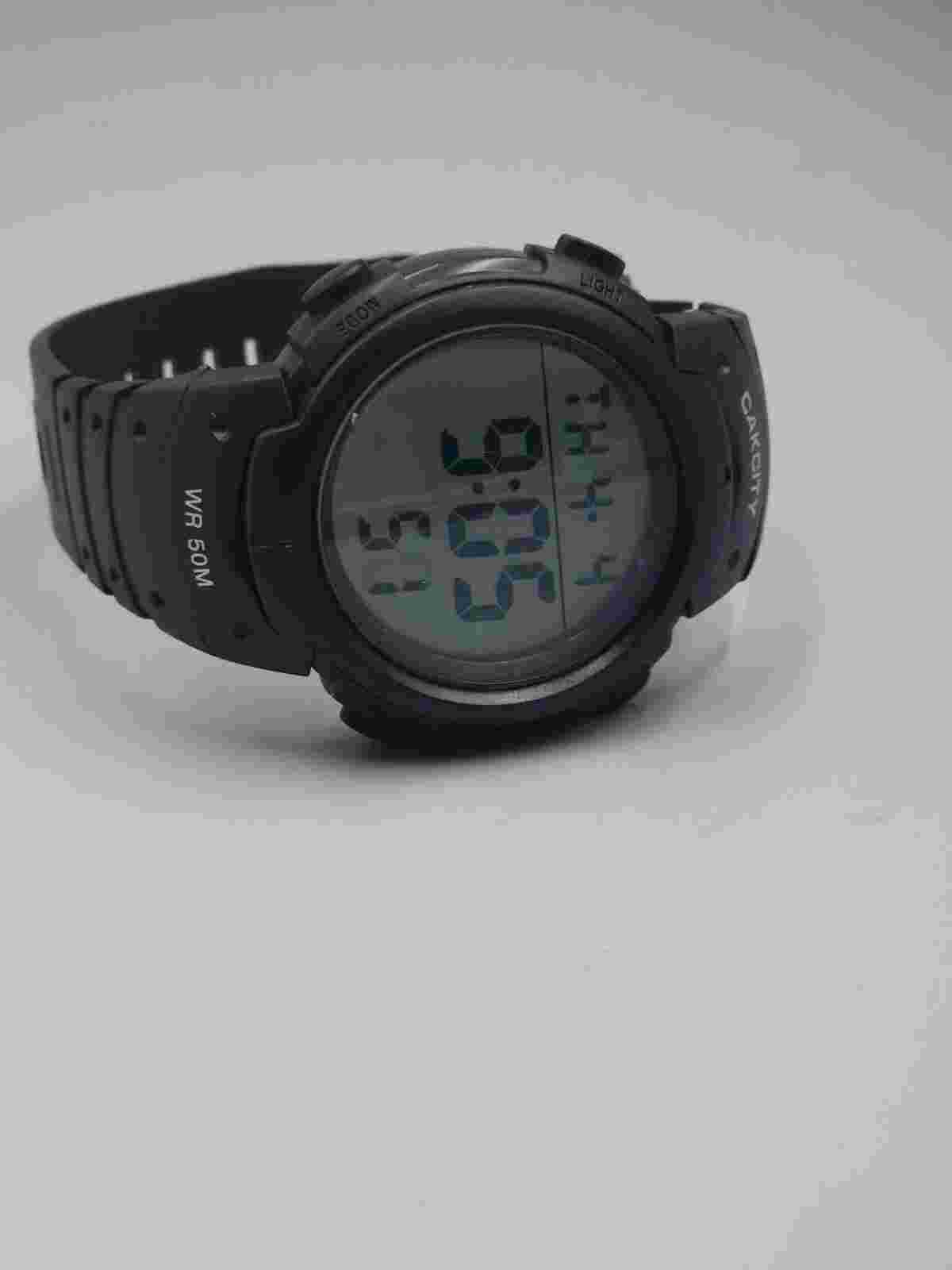 CakCity Men's Black LED Screen Large Dial Face Digital Military X000WNRFT5