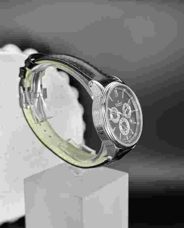 Charmex Of Switzerland Men’s Watch, Chronograph, Sapphire Crystal, Leather Strap