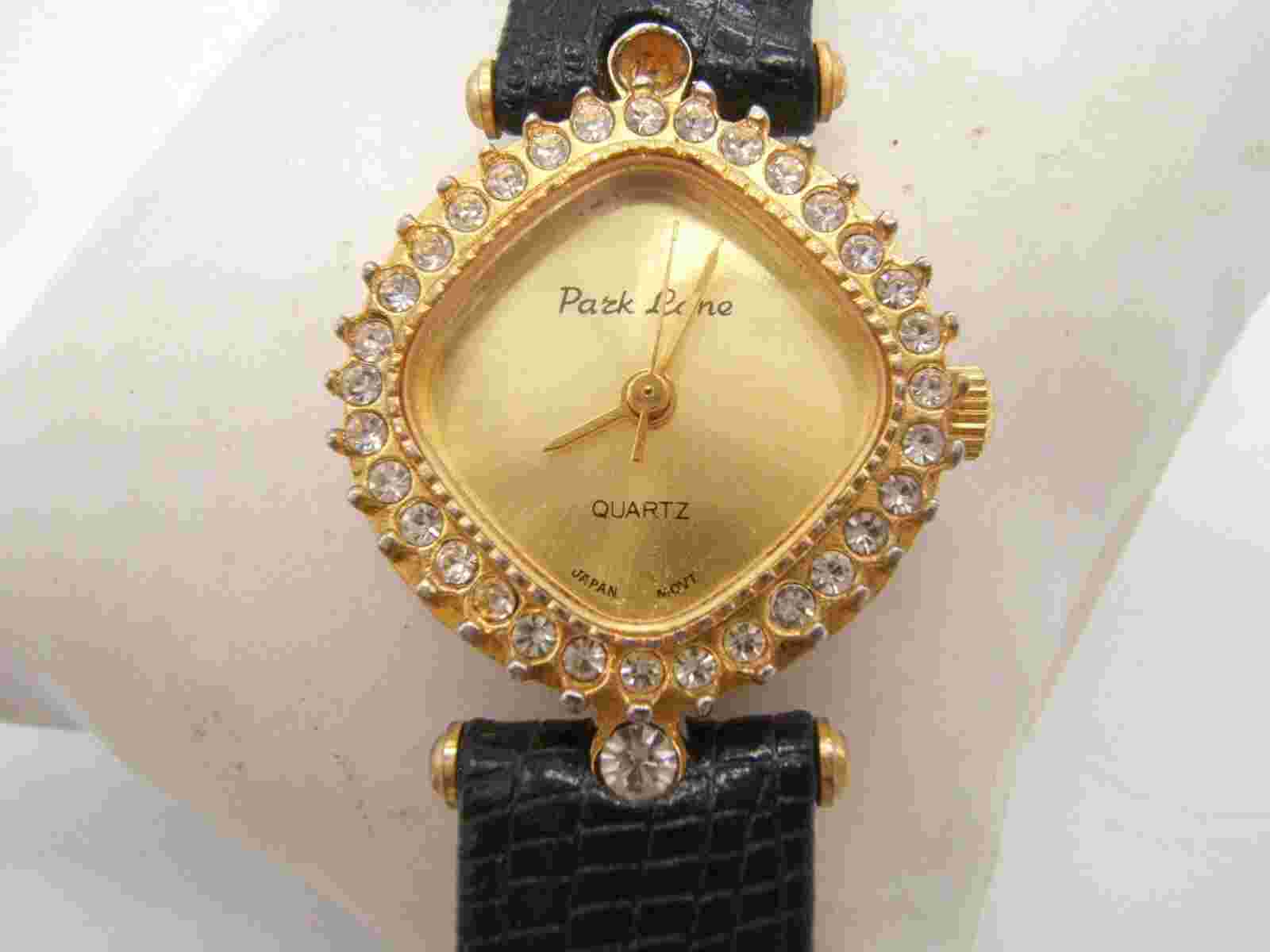 VINTAGE PARK LANE WOMEN’S WRIST WATCH DIAMOND BEZEL