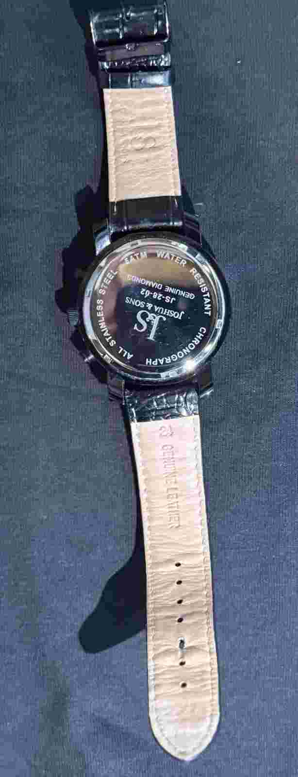 IMPERIAL FULL PAVE DIAL BEADED BEZEL LEATHER JS-28