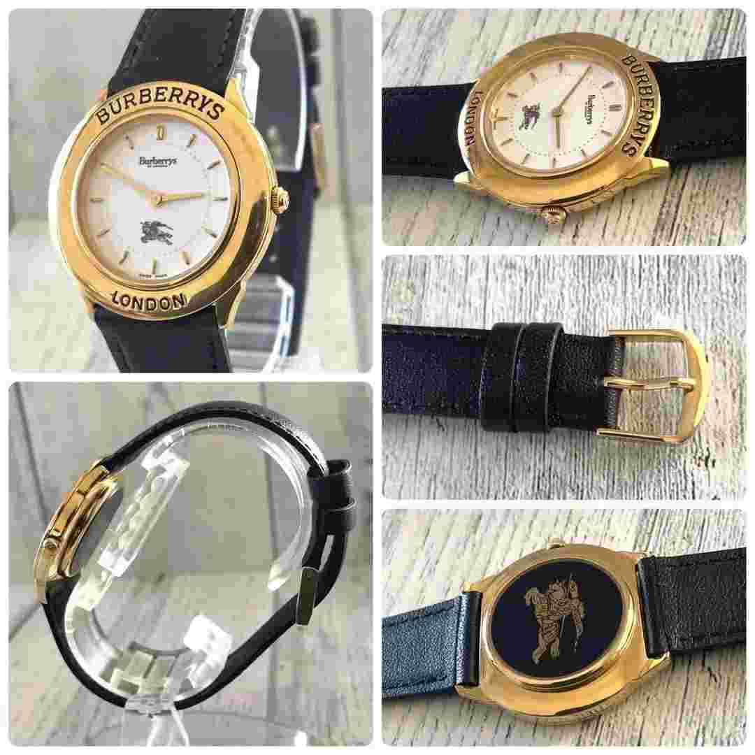 Burberrys LONDON Men's Analog Watch White x Gold 32mm Used Excellent from Japan