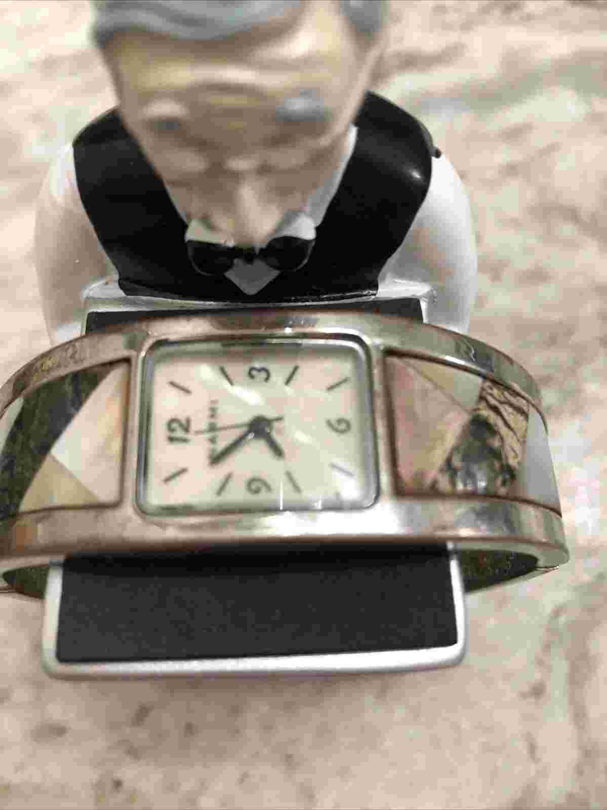 Narmi Women's Silver Tone Bracelet Bangle Cuff Watch # 2126