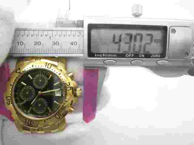 Men Claude Valentini Chrono 18CT Electroplated Quartz WR Analog Watch (E475)