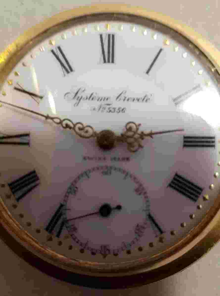 ANTIQUE 18K GOLD SYSTEME BREVETE No. 5356 SWISS MADE POCKET WATCH NOT WORKING WC
