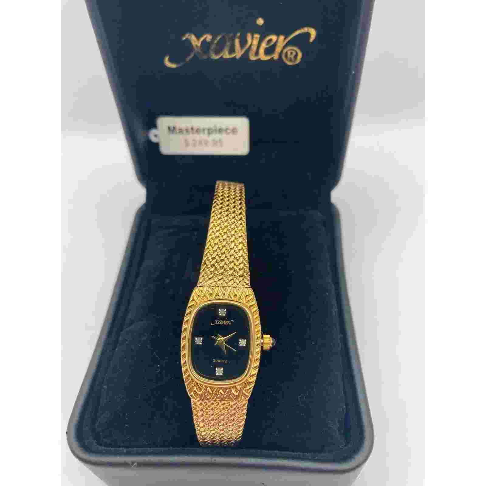 Xavier Masterpiece Genuine Diamond Quartz Women's Watch and Box - New Battery