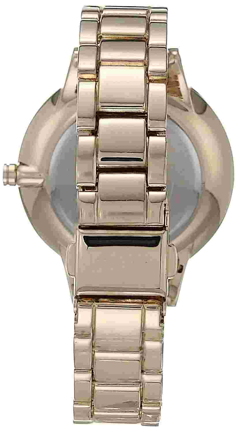 Nine West Women Japanese Quartz Dress Watch with Metal Strap Gold 14 Model NW...