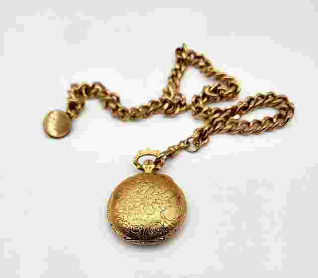 Vintage Sheffield Shockresistamt Pocket Watch 1 1/4 Round WindUp Working