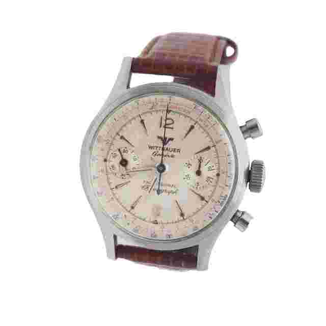Wittnauer Geneve Professional SS Manual Wind  2 Reg Chronograph, Slightly Used