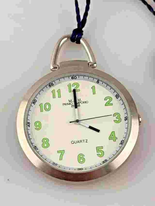 M&M Pocket Watch Primo Emporio Steel 48Mm Quartz Simple Time New Analog