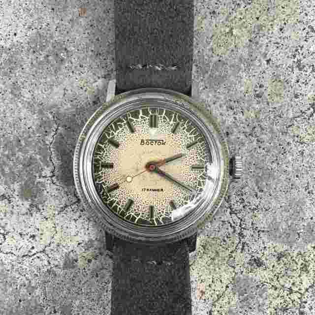 Vintage BOCTOK Russian Soviet USSR Mechanical Wind-Up Wristwatch Vostok Working