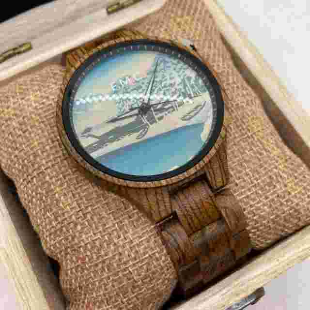 BOBOBIRD JAPAN Ukiyo-e Kawase Hasui Bobo Bird Wooden Watch 12 Japan Japanese