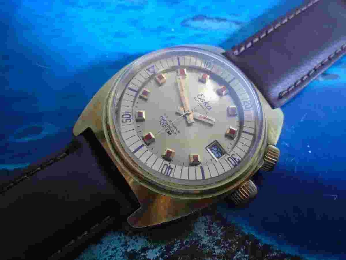 Relógio Antigo Eska Diver Compressor Cal 1903 S'70