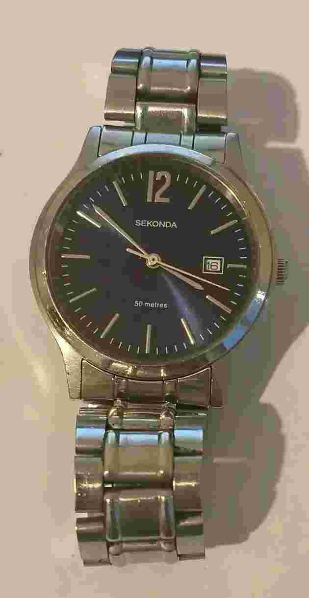 Sekonda N3728 Men's Watch Quartz Steel Band 38MM Case, Date, New Battery