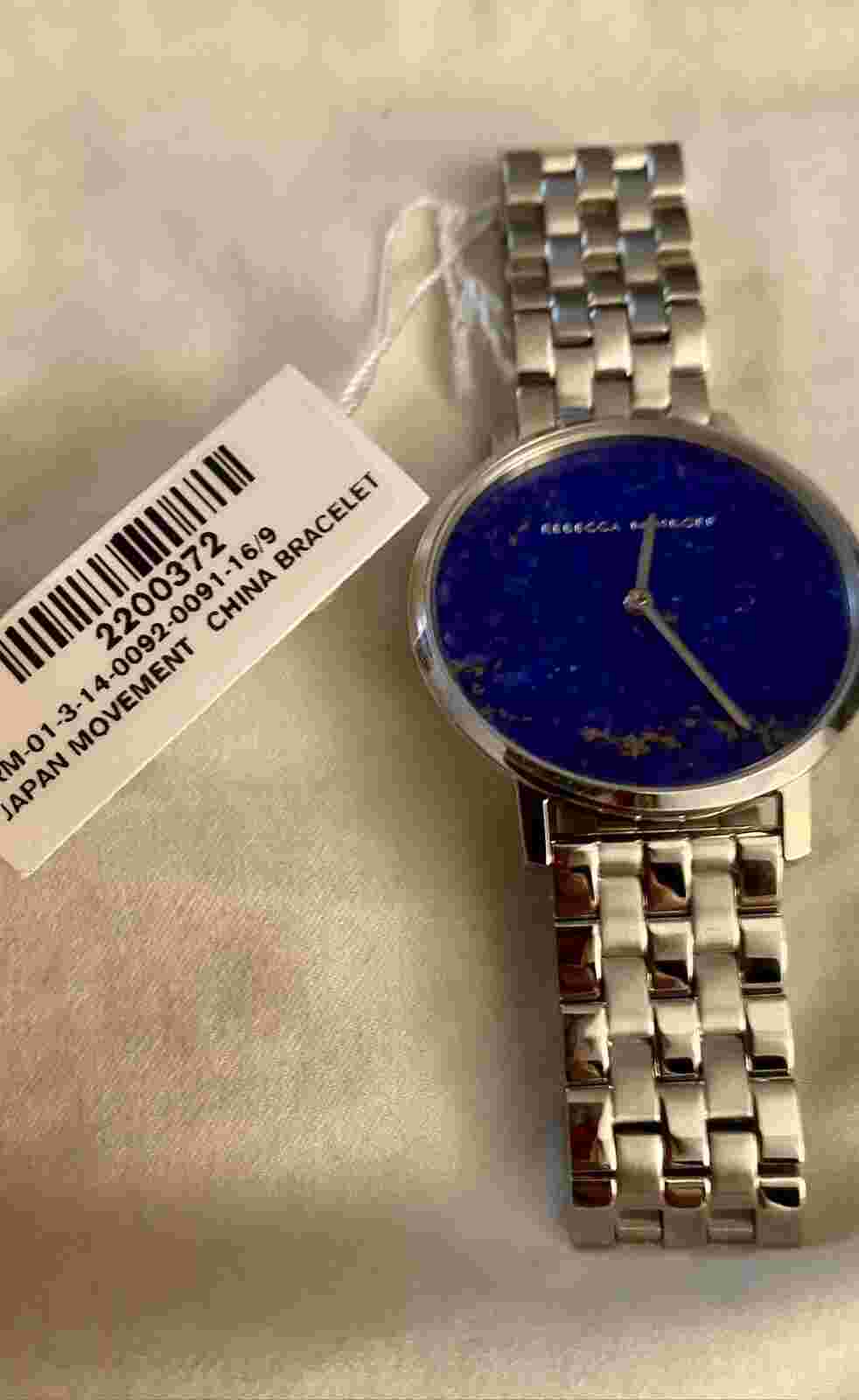 Rebecca Minkoff Watch Lapis Face Silver Tone NWT 2202372