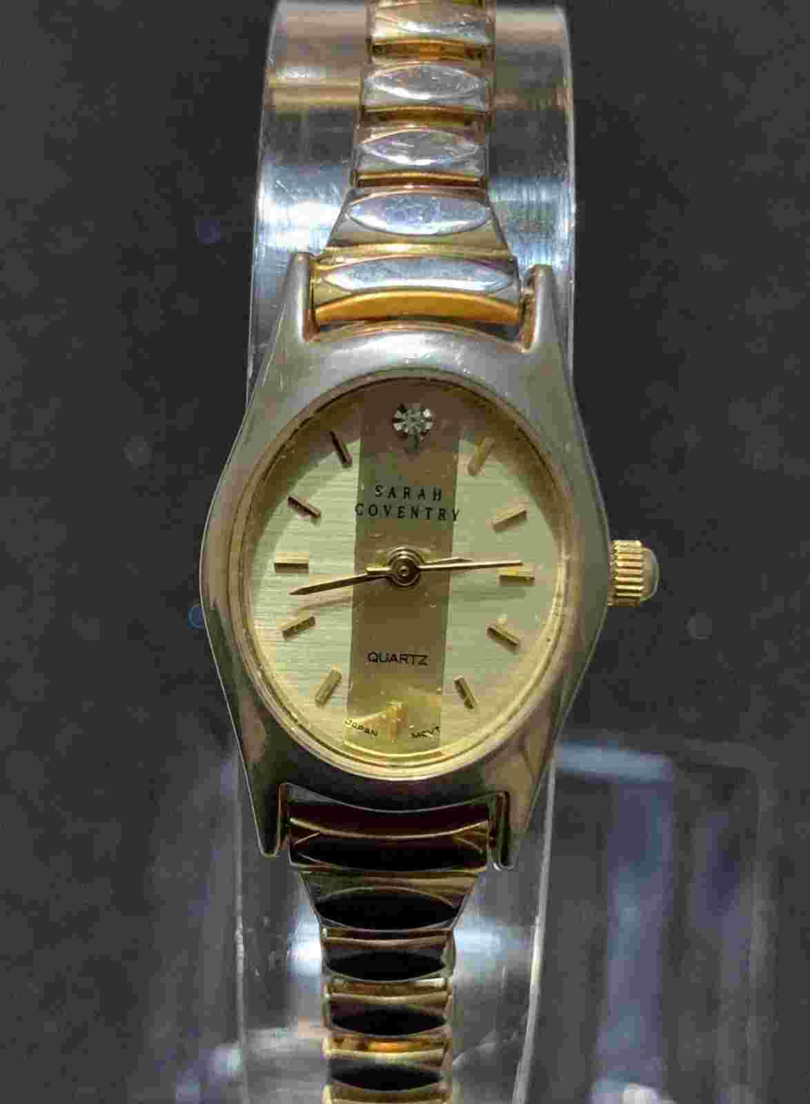 Sarah Coventry Watch Women Gold Tone New Battery