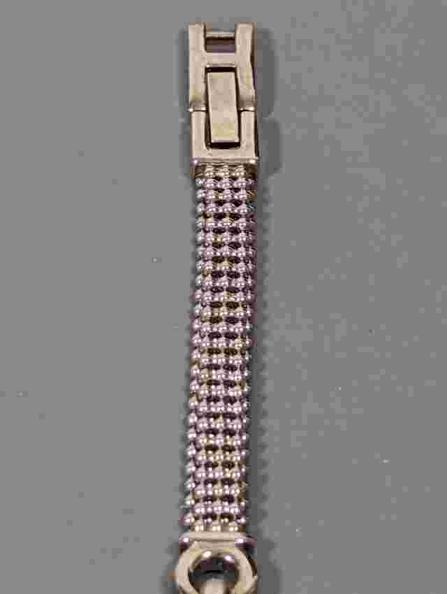 Carriage By Timex Blue Dial Round Silver Tone Case Chain Bracelet Band Watch