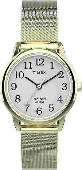 Timex Women's TW2U08000 Easy Reader 25mm Gold-tone Stainless Steel Mesh Watch