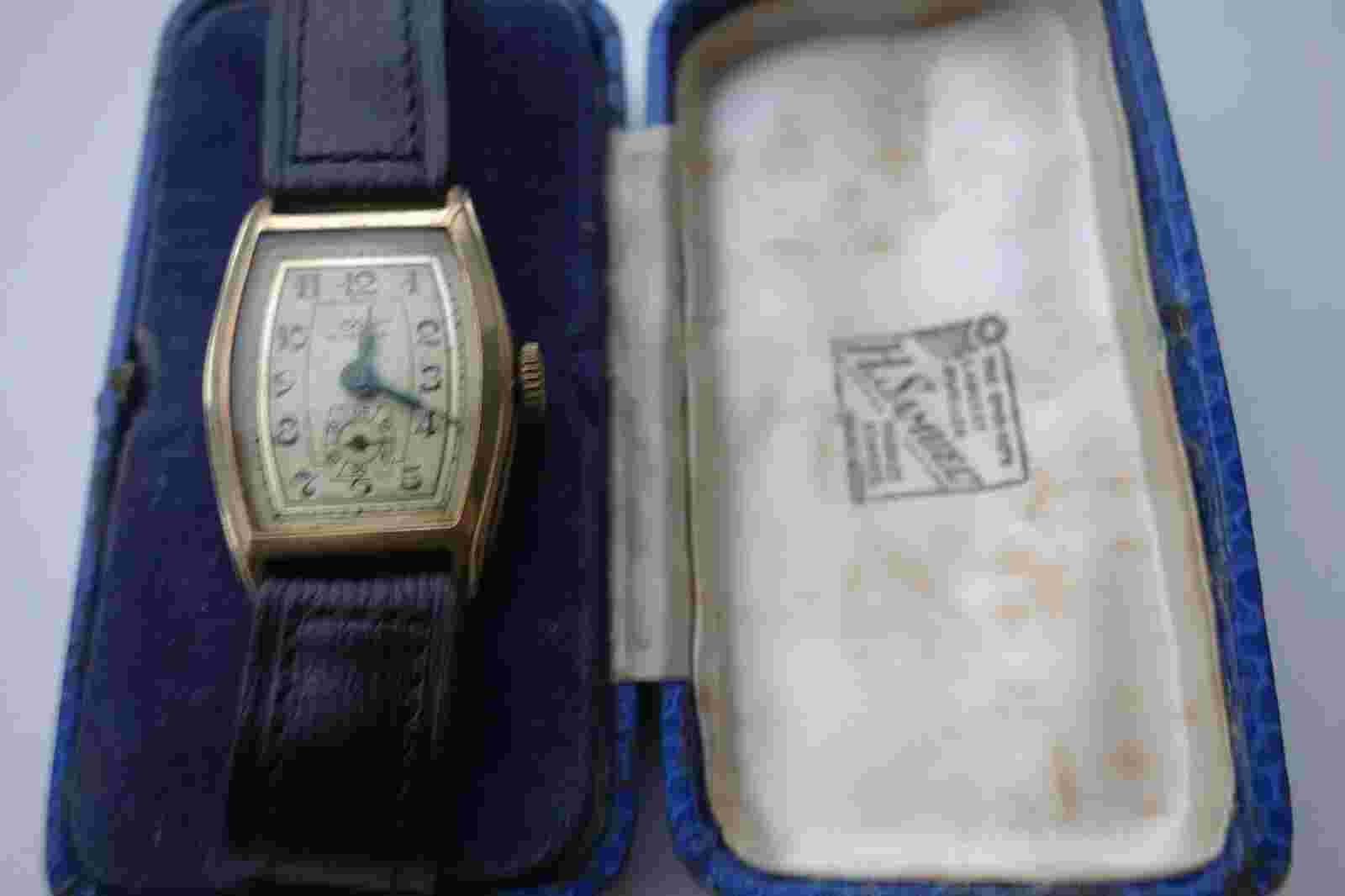 Vintage Rolled Gold Manual Winding Elco Tank Watch