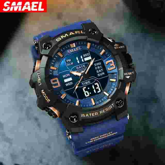 SMAEL 8049 Waterproof Sports Watch With Night Light LED
