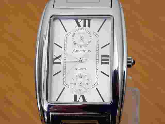 Mens Traditional Bracelet Amadeus AM00122 Gents Silver Analog Watch