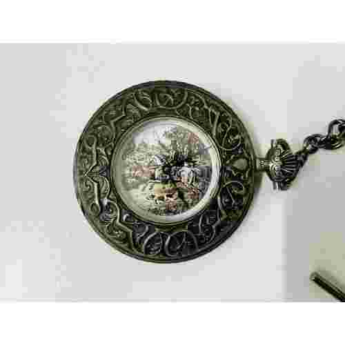 Franklin Mint Pocket Watch Silver 925 Hand-wound Watch Manual Vintage Used Item