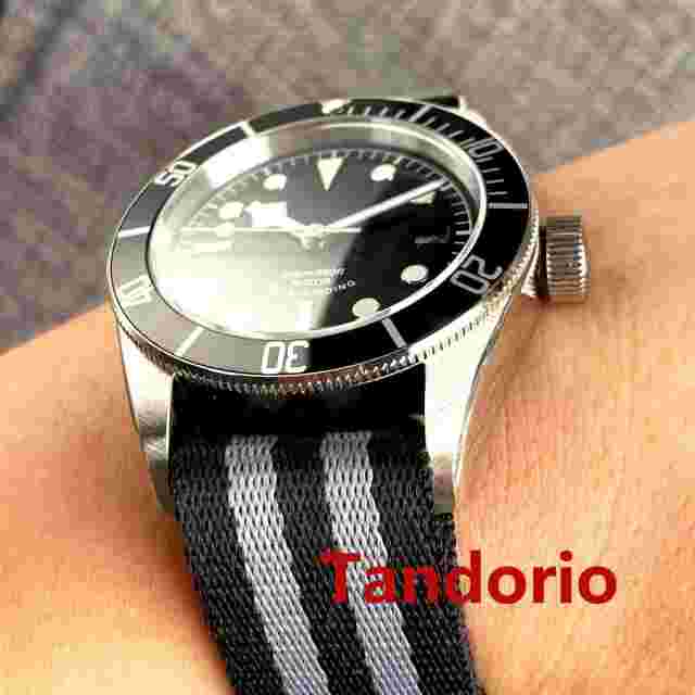 Corgeut 41mm Black Dial NH35A MIYOTA 8215 Automatic Men Luxury Watch Nylon Strap