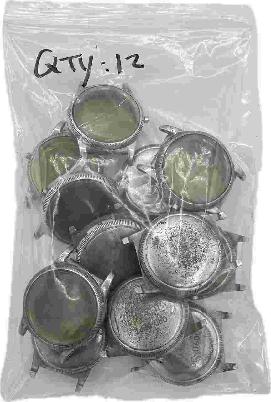 Vintage Wadsworth 6/0 Size Coin Edge Military Men's Wristwatch Case Screw Back