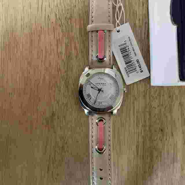 NEW $140 tags SPERRY Top Sider women Preppy Watch w/box Japan Movt. New BATTERY!