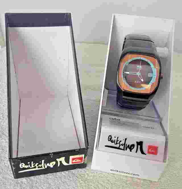 Quiksilver Cuba Men's Stainless Steel Watch - Black, Copper, Brown, & Blue.