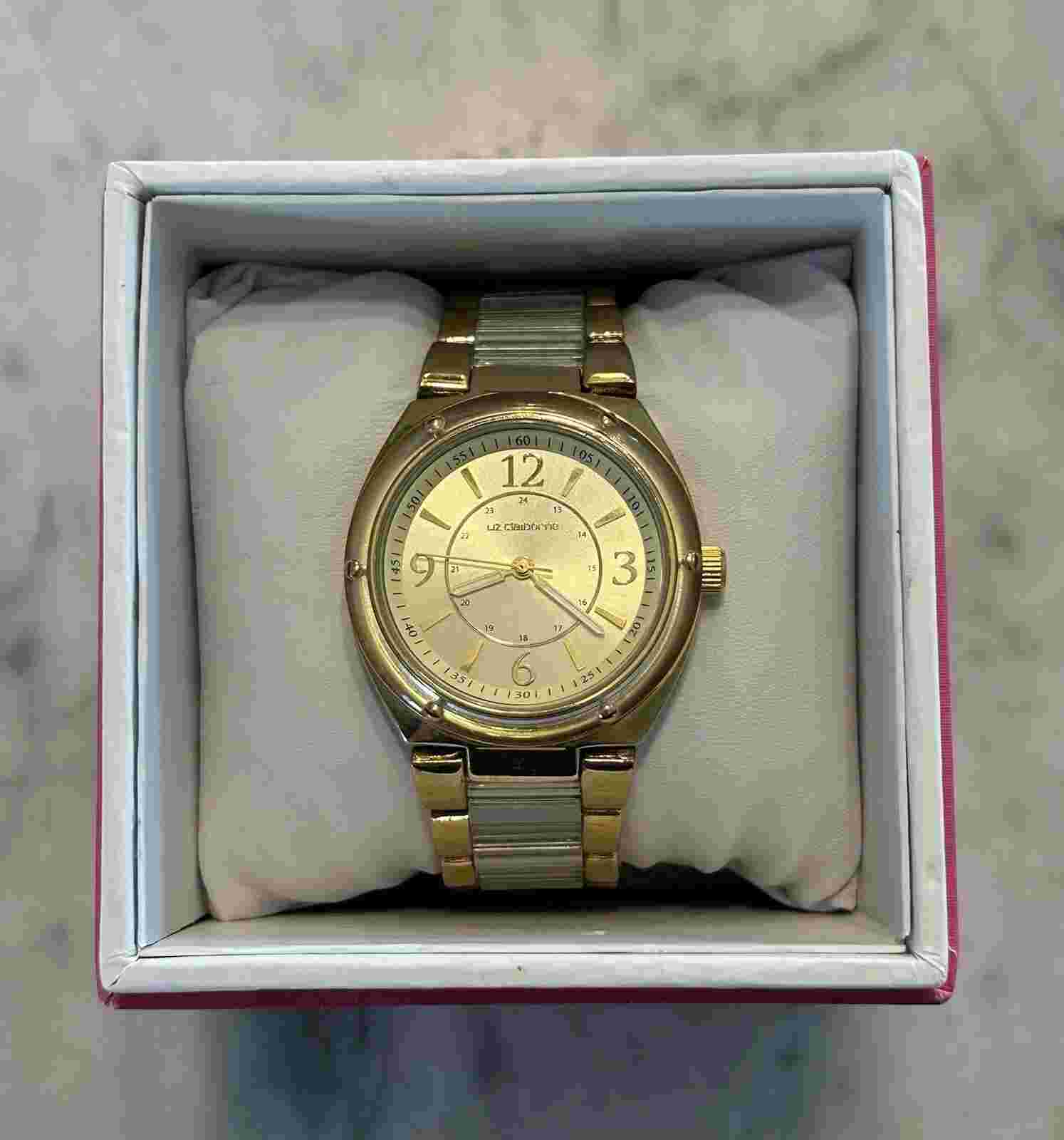 Liz Claiborne LC1056 Gold Tone Gold Dial Women's Watch - 37 mm Case