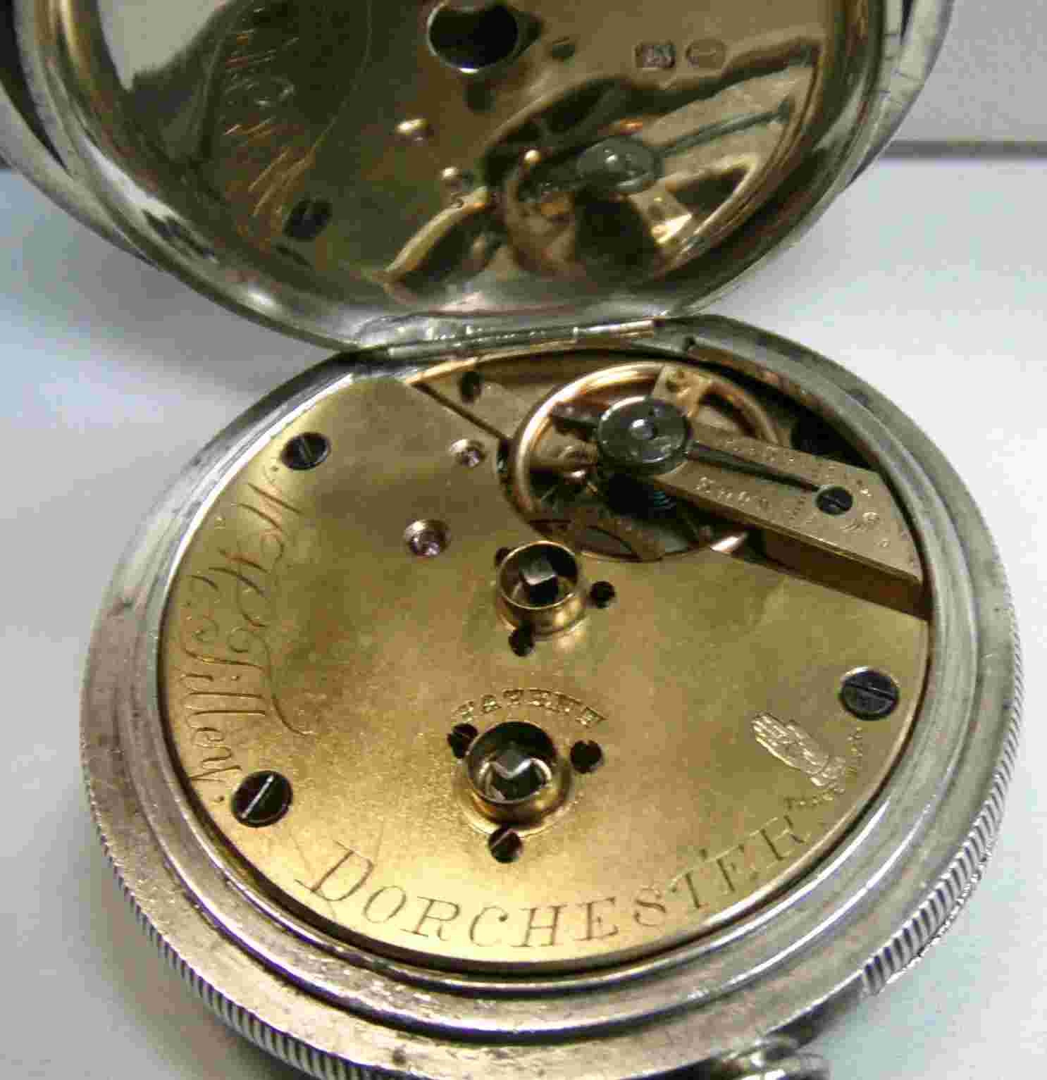 CIRCA 1900'S CYLINDER POCKET WATCH KEY WINDING SILVER CASE