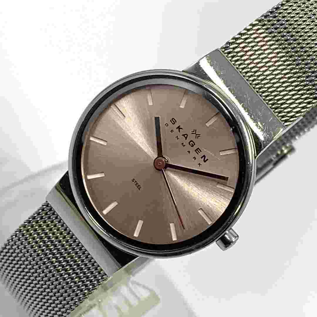 Genuine SKAGEN Women's Watch DENMARK Pink New Battery Replaced Quartz Type