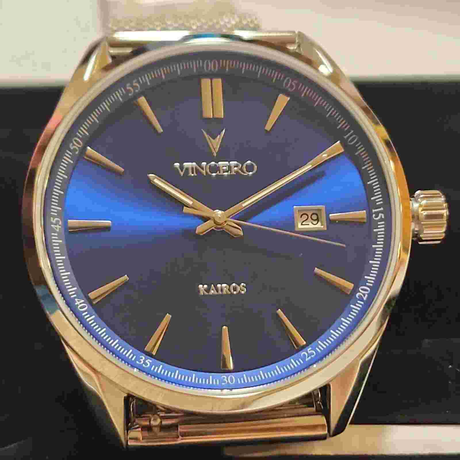 Vincero Kairos Silver Mesh Band Men's Watch
