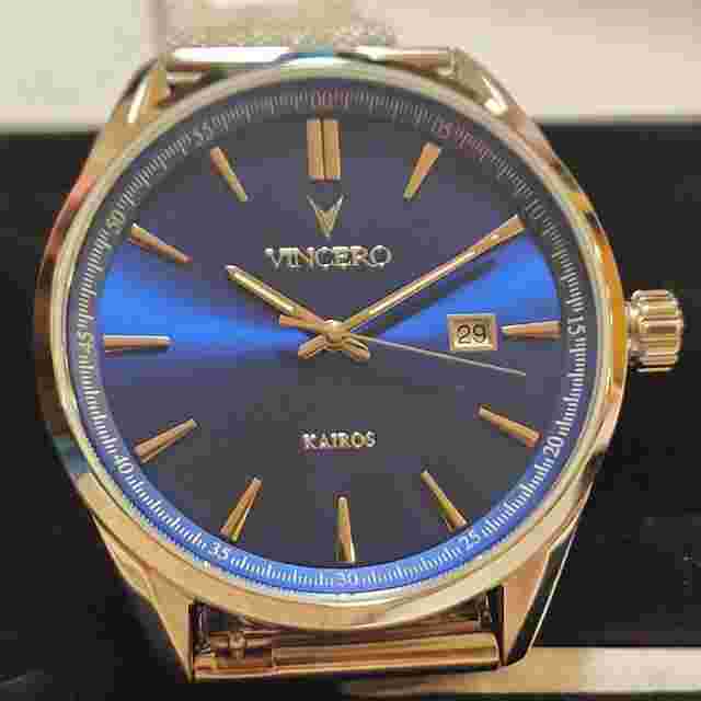 Vincero Kairos Silver Mesh Band Men's Watch