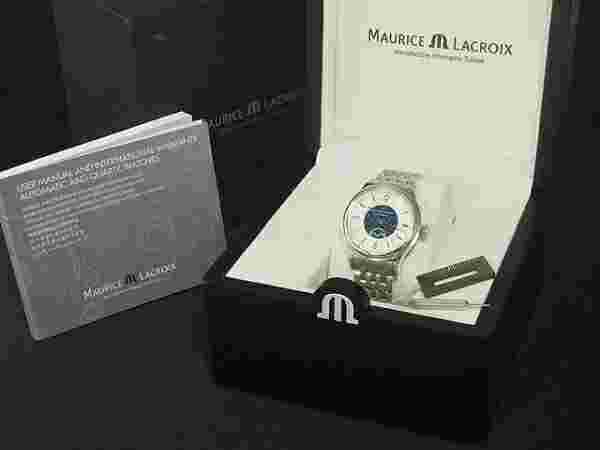Maurice Lacroix Les Classiques Moonphase Automatic Watch Ml37 Silver Bracelet