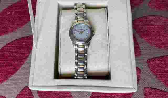 JW Benson Swiss ladies stainless steel vintage watch, original box & guarantee