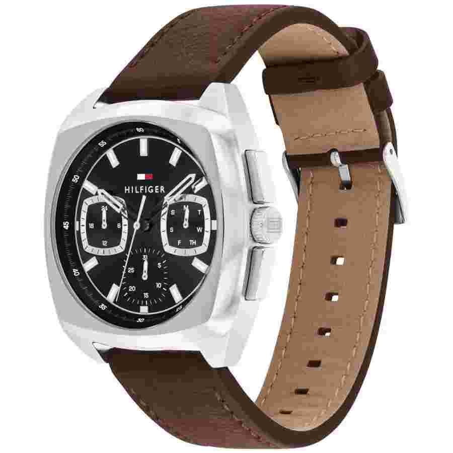 TOMMY HILFIGER 1710555 Men's APOLLO Watch Band Material: Leather, Brown