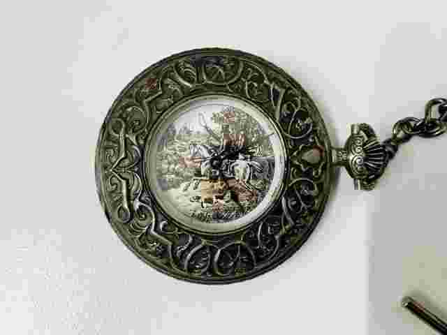 Franklin Mint Pocket Watch Silver 925 Hand-Wound Vintage Collectible Timepiece