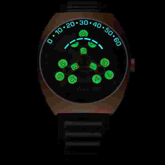 Xeric Scrambler Automatic Wandering Hour Rose Gold Gunmetal Watch - Brand New