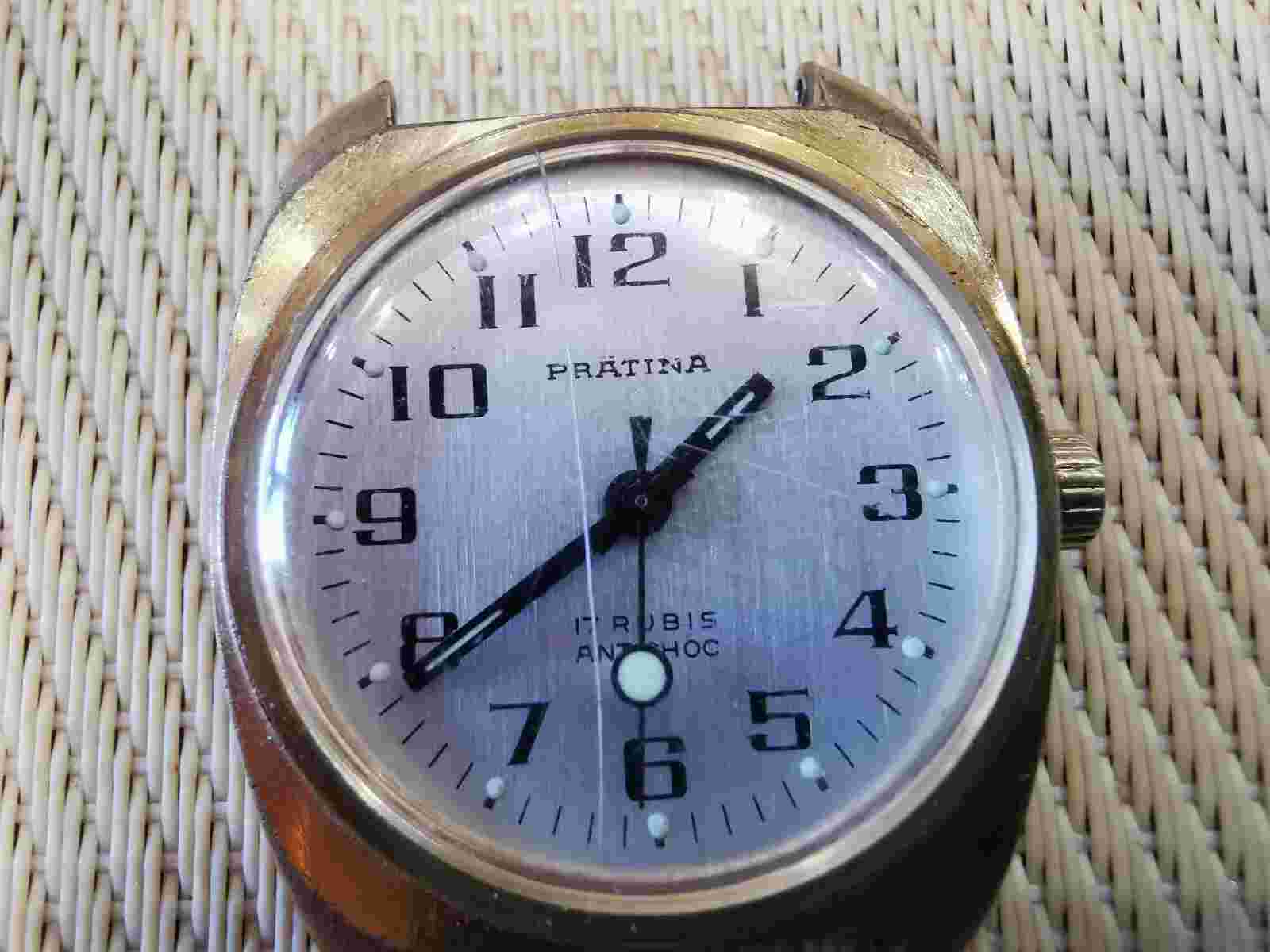 vintage RARE  GOLD PLATED MEN watch PRATINA