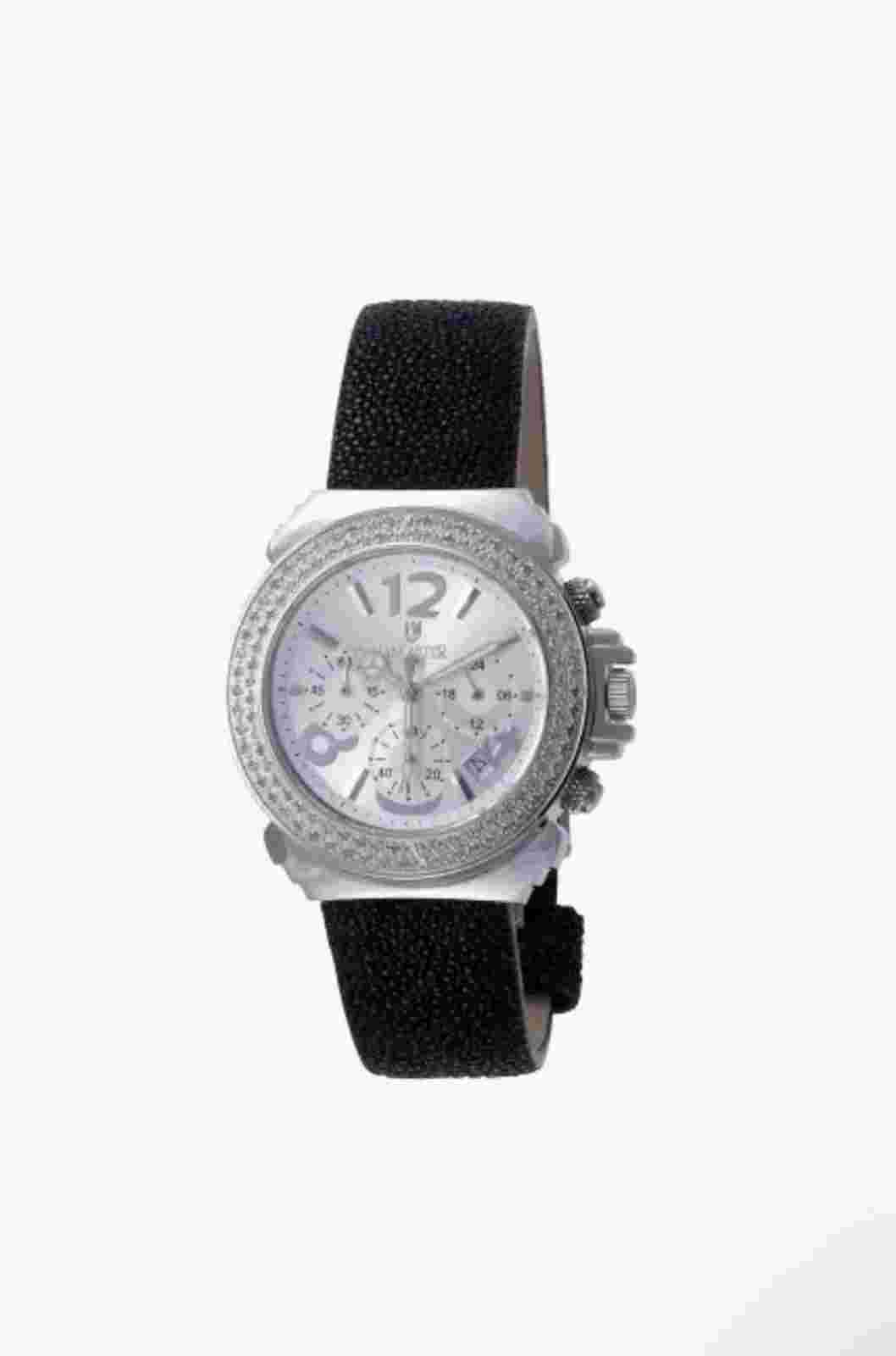 Lancaster Pillo Chrono Galuchat Stainless Steel,Diamond 0,86ct Quarz 38mm