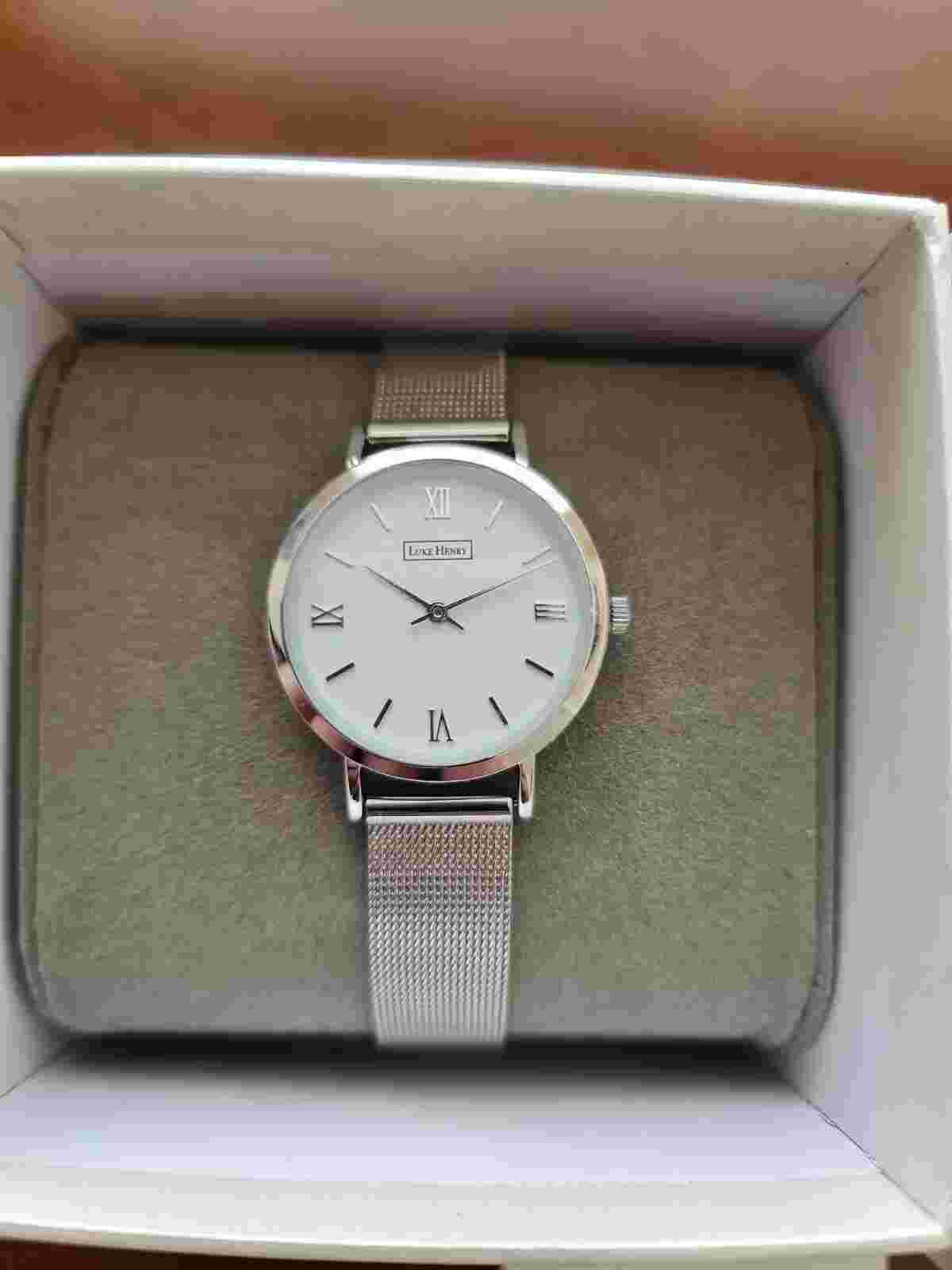 Gift Boxed Luke Henry Broadway Silver 32mm LH2503