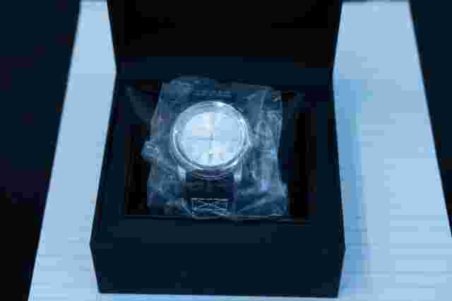 Hush Puppies Men's 40mm Quartz Black Leather Strap Watch