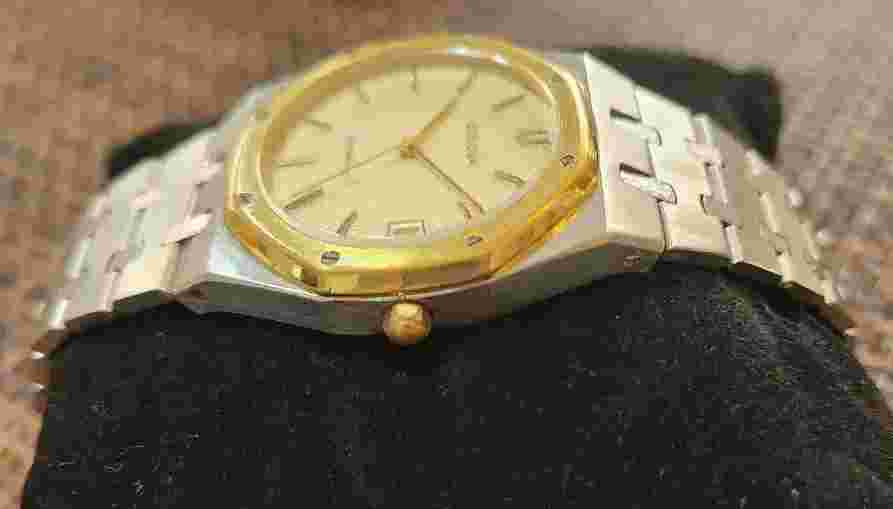 Bulova Royal Oak Gerald Genta Vintage Automatic Watch Gold Dial Working