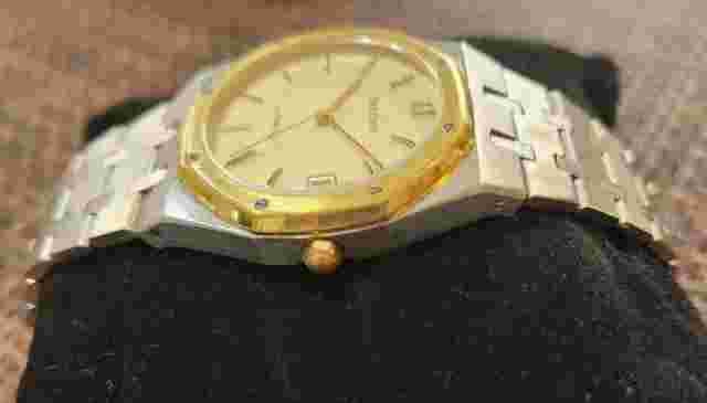 Bulova Royal Oak Gerald Genta Vintage Automatic Watch Gold Dial Working