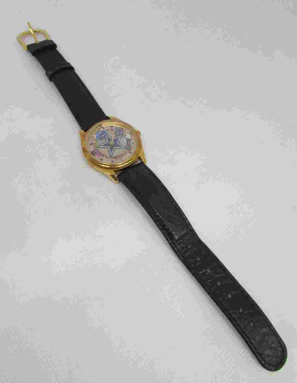 SUN TIME DALLAS COWBOYS SUPERBOWL CHAMPIONS WRIST WATCH ~WC
