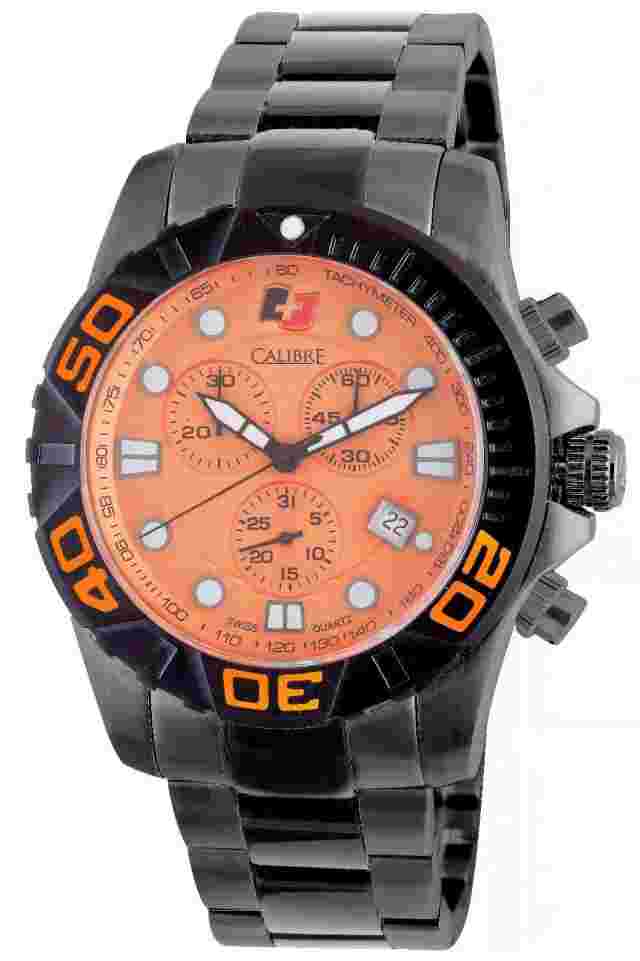 Calibre Men's SC-5A2-13-079.10 Akron Chrono Luminous Black IP Steel Watch
