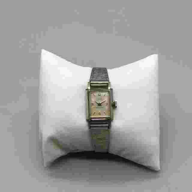 Vtg Vantage Watch Women Rolled Gold Plated 17mm 21 Jewels Manual Wind 6.25"